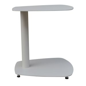 Странична маса за шезлонг Caret HM6563.02, алуминий в бяло, 40X39X42ВСМ.
