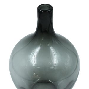 Glass decorative carafe FL1828 transparent gray color 18X27CM