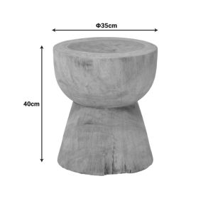 Табуретка Bonfik от суарово дърво в естествен цвят, размери 35x40 см