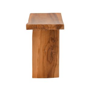Табуретка Borbe от тиково дърво в естествен цвят 45x28x45см