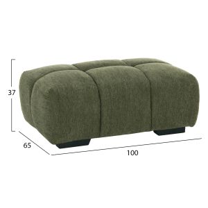 ТАБУРЕТКА COVEN HM3342.04 ЗЕЛЕН ПЛАТ 100X65X37ВСМ.