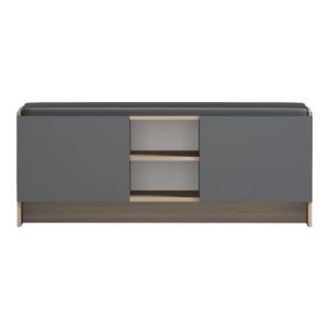 Табуретка за антре - поставка за обувки Zulla 10 чифта sonoma-antracit 110x37x43см