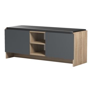 Табуретка за антре - поставка за обувки Zulla 10 чифта sonoma-antracit 110x37x43см