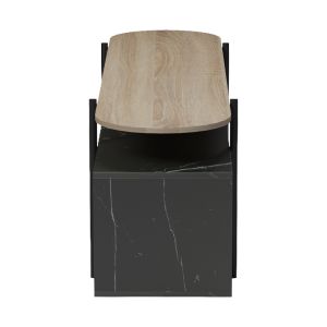 ТВ шкаф Medousa Sonoma с черно мраморно покритие 160x35.5x50см