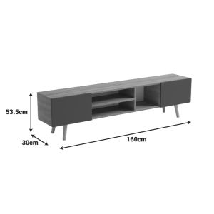 ТВ шкаф Osclo sonoma-антрацит 160x30x53.5см