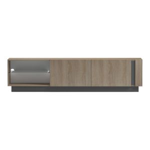 ТВ шкаф с Led Vario Sonoma - антрацит 185.6x35x45см