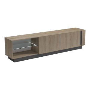 ТВ шкаф с Led Vario Sonoma - антрацит 185.6x35x45см