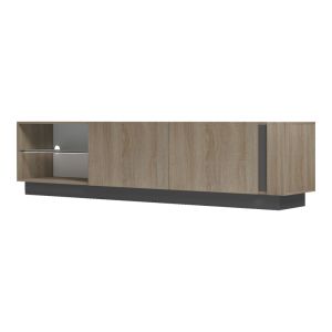 ТВ шкаф с Led Vario Sonoma - антрацит 185.6x35x45см
