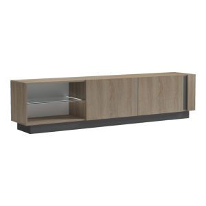 ТВ шкаф с Led Vario Sonoma - антрацит 185.6x35x45см