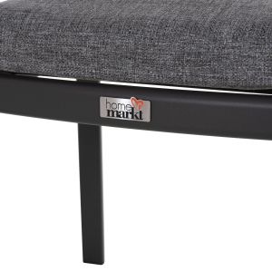 DINING CHAIR ELARA HM6414.01 GREY ALUMINUM-OLEFIN FABRIC - TEAK WOOD 56X62X78CM.
