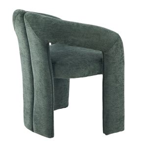 DINING CHAIR HM18362.04 GREEN LINEN FABRIC 64X50X76.5CM.