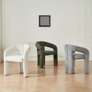 DINING CHAIR HM18362.04 GREEN LINEN FABRIC 64X50X76.5CM.