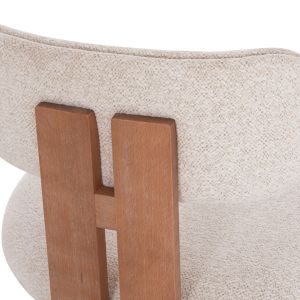 Dining chair Karvo HM18252.01 fabric color beige - beech wood 57X50X79ВСМ.