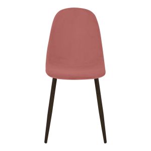 Bella dining chair, rotten apple velvet and black metal leg, 43.5x52x89cm