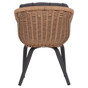 Dining chair Victus HM6559.01, made of aluminum and olefin in gray - woven, 60X62X76 cm high.