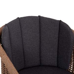 Dining chair Victus HM6559.01, made of aluminum and olefin in gray - woven, 60X62X76 cm high.