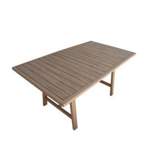 Трапезна маса Malibu от 5 части, масивна акациева дървесина, 160x90x75 см