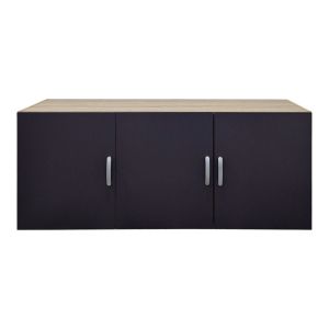 Трикрилен гардероб Alvia sonoma-antracit 150x51x60см