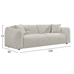 Триместен диван Junoa HM3333.02 екру платов 228X89X74ВСМ.