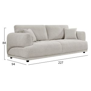 Триместен диван Structo HM3329.02 светло бежов плат 227X94X88ВСМ.