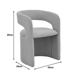 Cocon Bold armchair, anthracite, fabric, 58x58x80cm