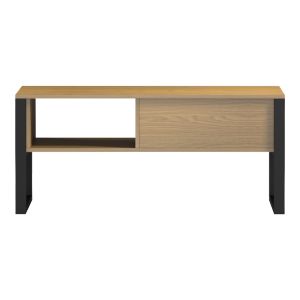 Холна маса Bendon, светъл орех - черен метал 100x60x44.5см