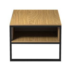 Холна маса Bendon, светъл орех - черен метал 100x60x44.5см