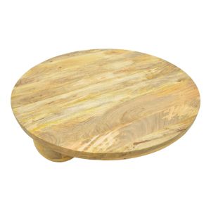 Холна маса Fedena масивно мангово дърво в естествен цвят D90x30см