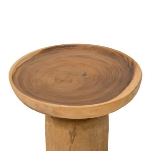 Холна маса Tobola от суарово дърво в естествен цвят D60x45см