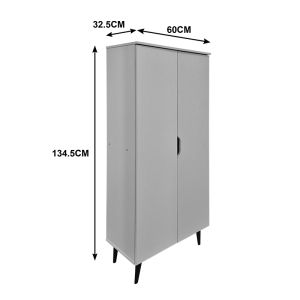 Шкаф за обувки Oufelia бял 60x32.5x134.5 см