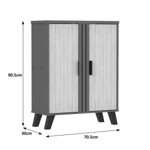 Шкаф за обувки Shoby сонома-антрацит 70.5x30x91см