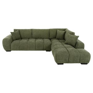 ЪГЛОВ ДИВАН (ДЕСЕН) COVEN HM3266.14R ЗЕЛЕН ПЛАТ 298X102-208X85ВСМ.