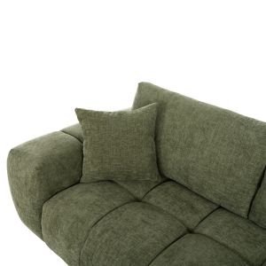 ЪГЛОВ ДИВАН (ДЕСЕН) COVEN HM3266.14R ЗЕЛЕН ПЛАТ 298X102-208X85ВСМ.
