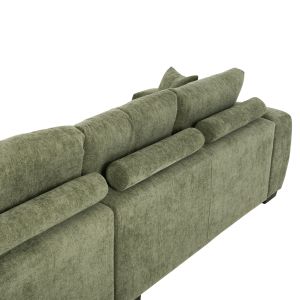 ЪГЛОВ ДИВАН (ДЕСЕН) COVEN HM3266.14R ЗЕЛЕН ПЛАТ 298X102-208X85ВСМ.