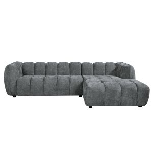 Ъглов диван (десен) Lykke HM3326.01R сив плат 280X89-165X70ВСМ.