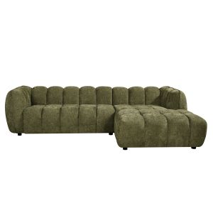 Ъглов диван (десен) Lykke HM3326.03R зелен плат 280X89-165X70ВСМ.