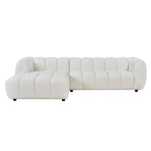 Ъглов диван (ляв) Lykke HM3326.02L екру платов 280X89-165X70ВСМ.