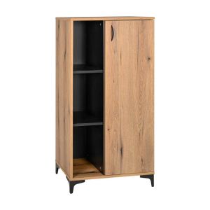 Showcase Alba Artisan oak - black 68X40X134CM