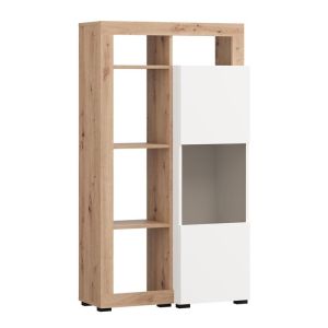 Showcase Argyll 1K 1VS Op 138 white with Artisan Oak color 77X35X138CM