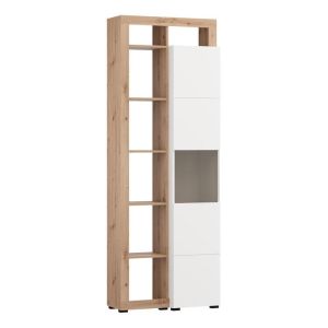 Showcase Argyll 1K VS1 Op 215 white with Artisan Oak color 77X35X215CM