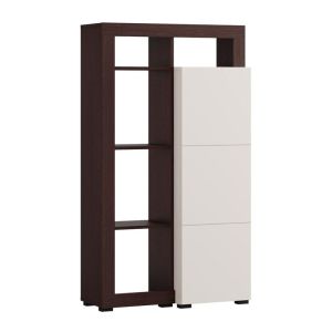 Argyll 1K1V Op 138 display cabinet with dark oak Taylor 77X35X138CM
