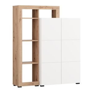 Showcase Argyll 2K2V Op 138 white with Artisan Oak color 116X35X138CM