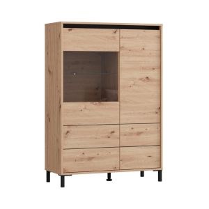 Showcase Marron 2K VS1 135 Artisan-matte black 93X40X135CM