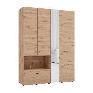 Гардероб Campsie 4K1F1O H207 цвят дъб Artisan 155X52X208CM