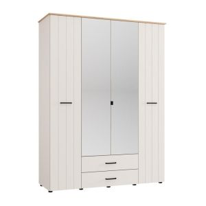 Гардероб с огледало Lambeth 4K2F2O H207 кашмир-артизън дъб цвят 158X54X208СМ