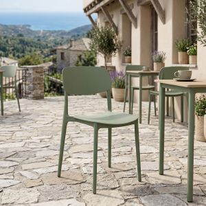Garden chair Berdian in olive green color 38X49X79CM