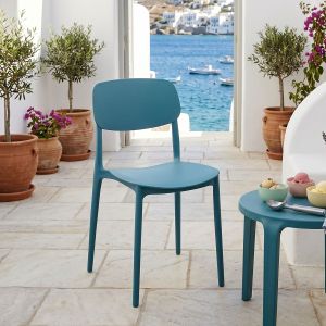 Garden chair Berdian in blue color 38X49X79CM