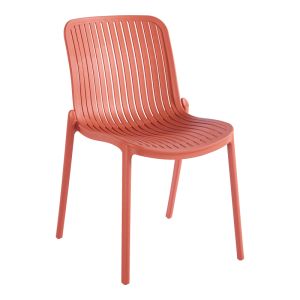 Teragi garden chair made of polypropylene with UV protection, terracotta, 58X43.5X82CM