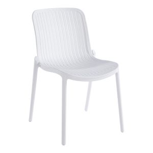 Garden chair Teragi, PP with UV protection, white, 58X43.5X82CM