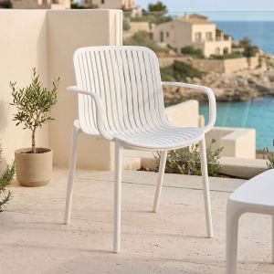 Garden chair Teragi, Pp, white, 59X57X82 cm